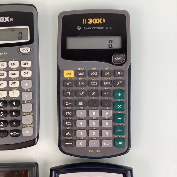Texas Instruments 30Xa 30XA 30XIIS Casio fox-260solar calculators bundle of 4 - Picture 3 of 7